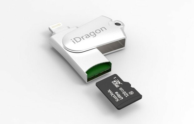 Card Reader iUni iDragon 3 in 1 Lightning to USB si SD Card pentru iPhone, iPad, iPod